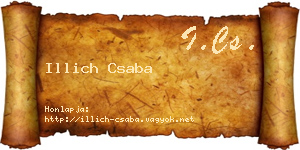 Illich Csaba névjegykártya